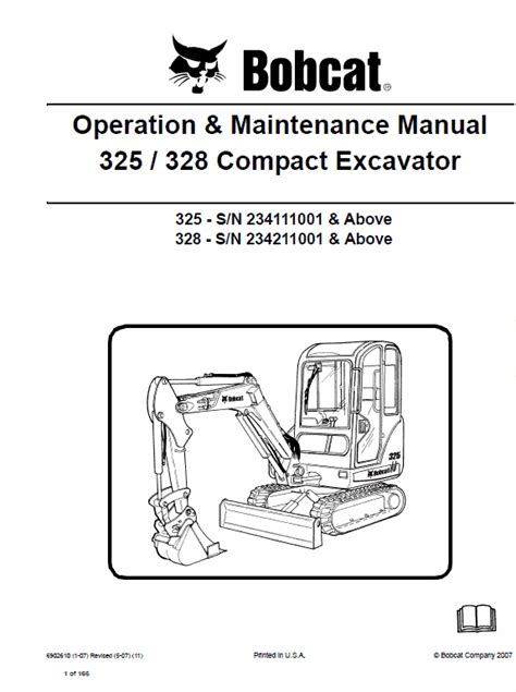 bobcat 325 mini excavator manual|bobcat 325 specifications.